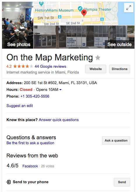 Search info