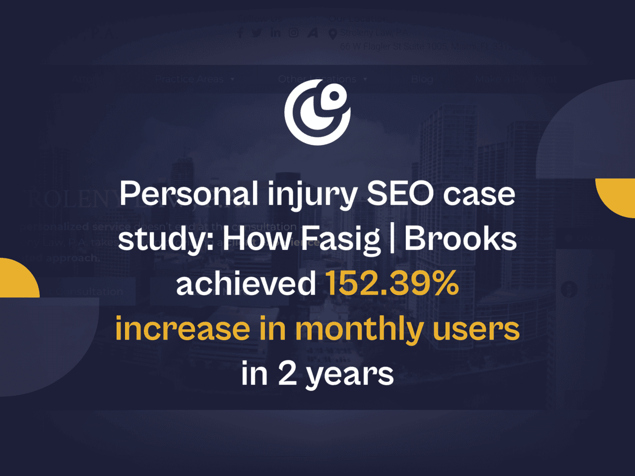 Law Firm Marketing Case Studies - Personal Injury SEO Case Study How Fasig Brooks Achieved 152.39 Increase In Monthly Users In 2 Years 1280x960 