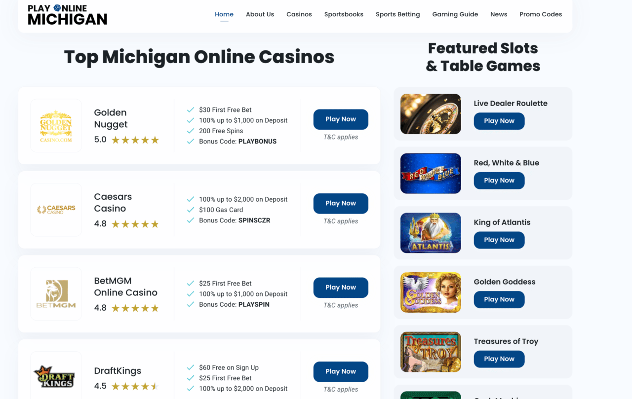 Play Online Michigan 1