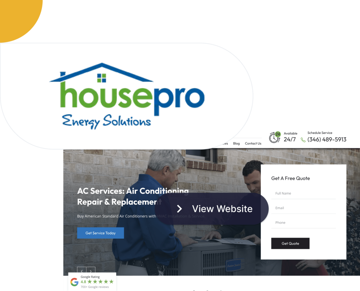 House pro website screenshot