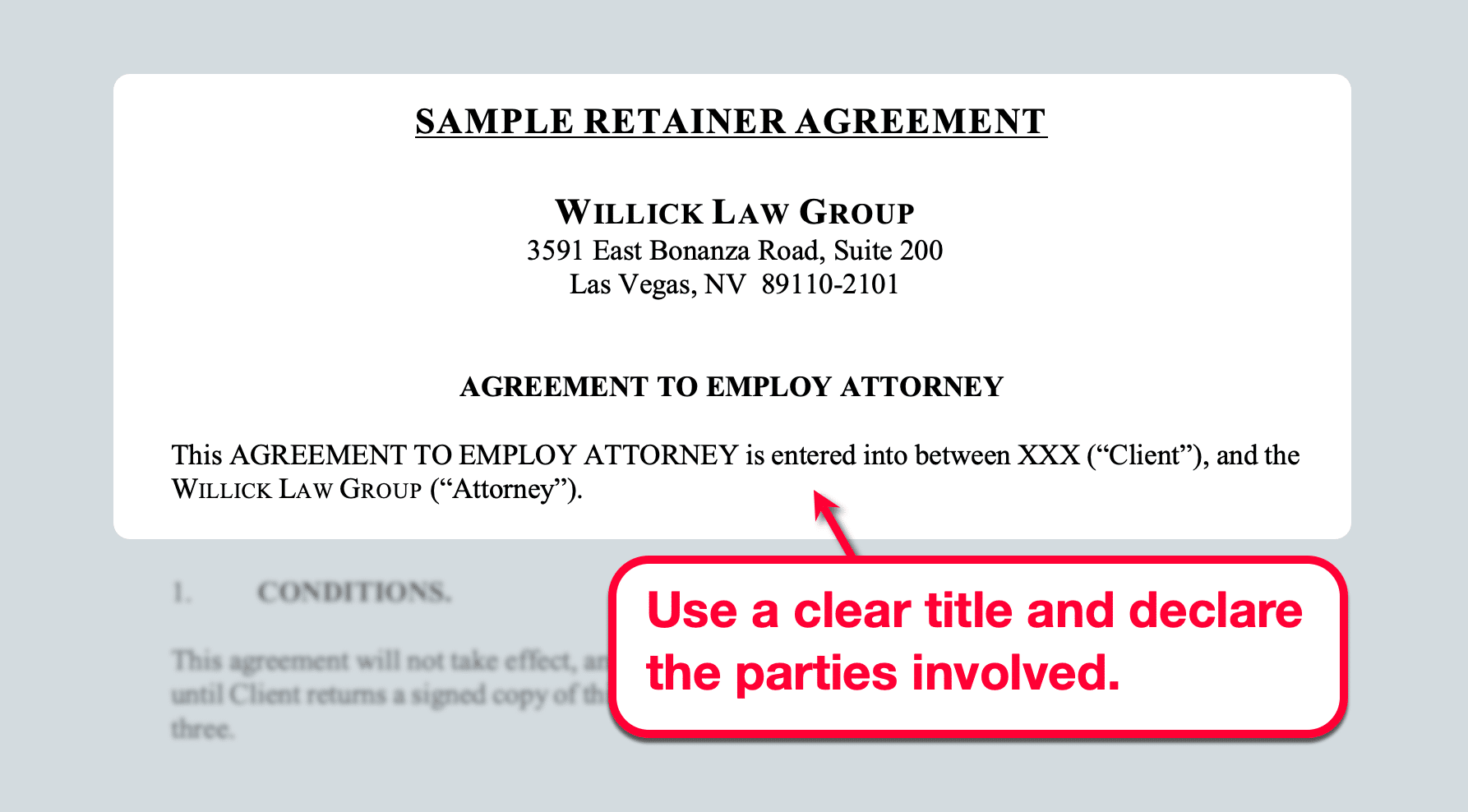 Retainer Sample Title and Parties